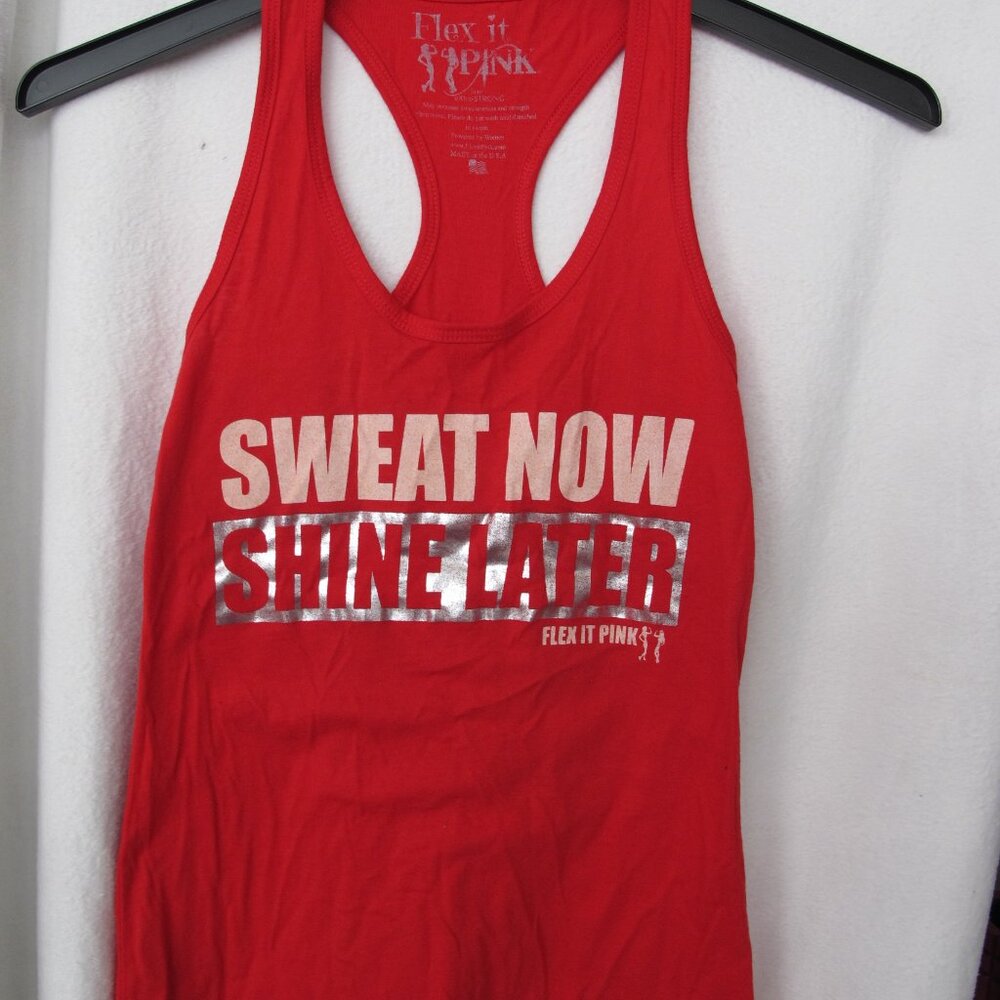 Flex It Pink Sweat Now Tank Top